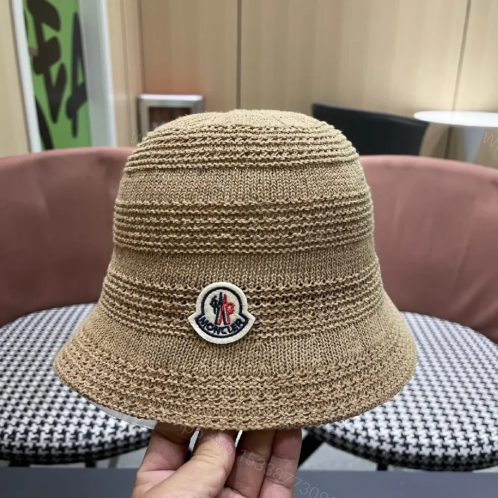 View 5 of Lightweight Straw Bucket Hat with Iconic Emblem