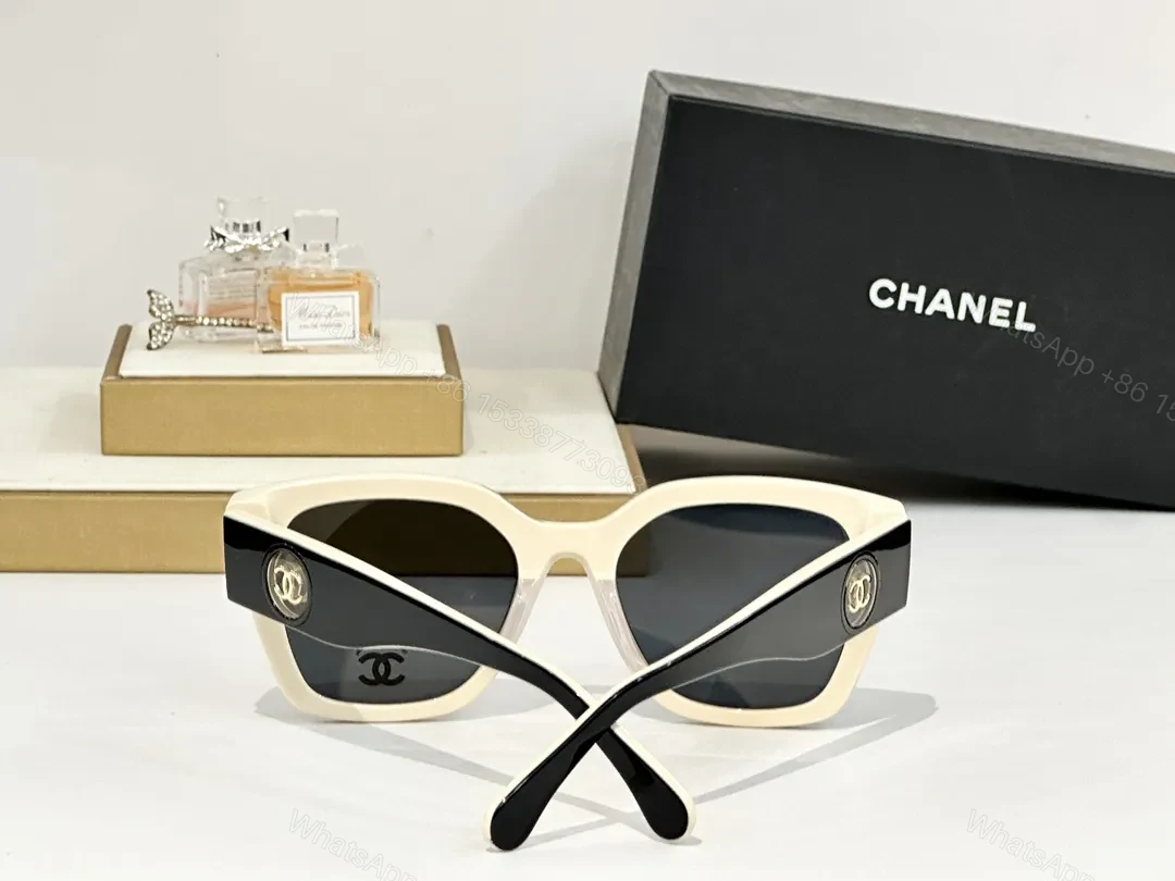 View 3 of Oversized Black-Brown Acetate Sunglasses with Polarized Lenses