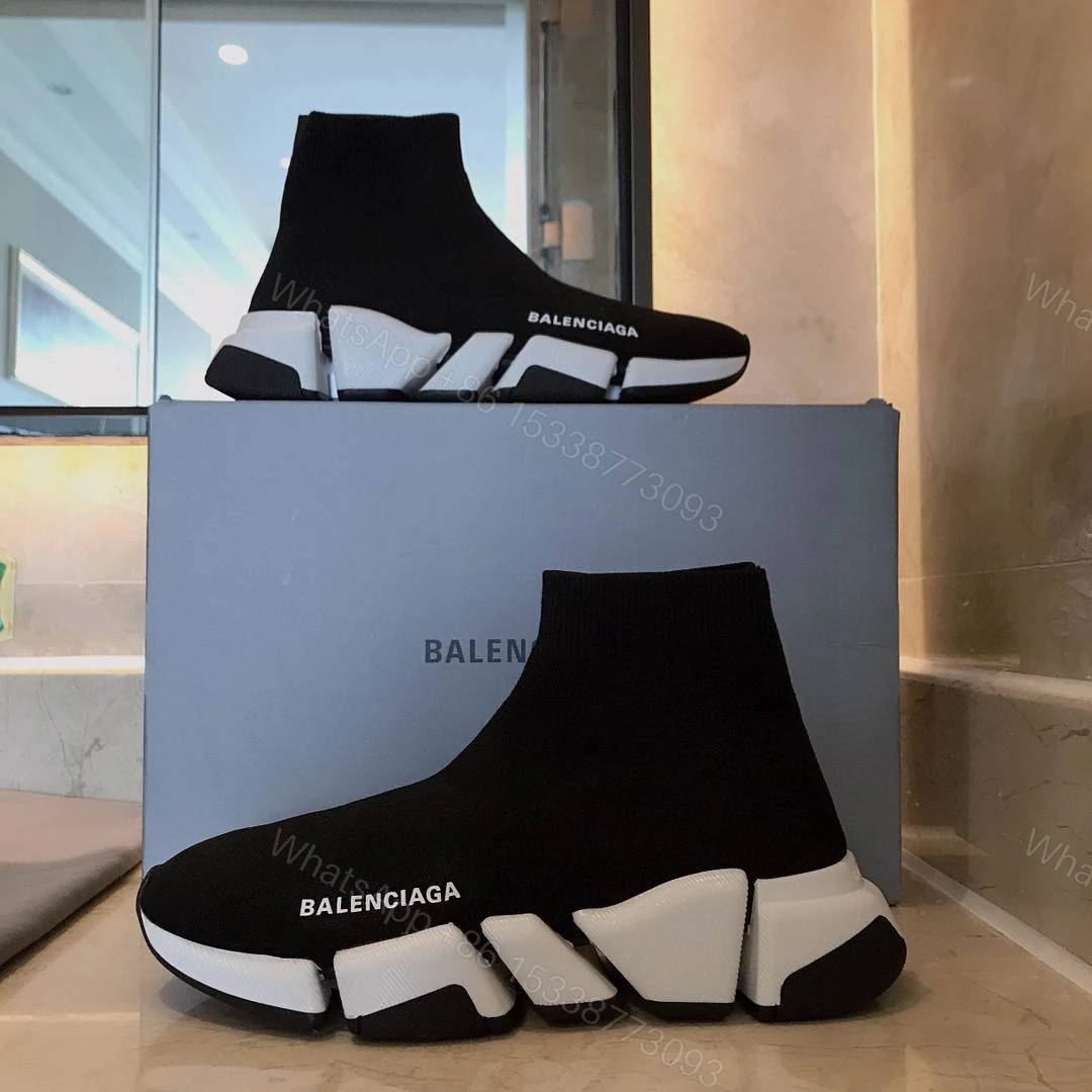 View 4 of BALENCIAGA SPEED 2020 TRAINER BLACK WHITE – BB51