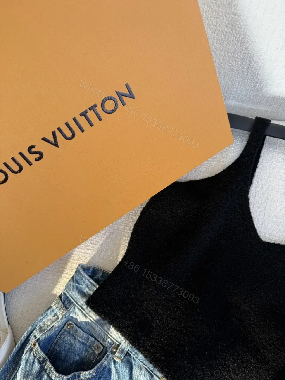 View 7 of Lux Knit Crop Top with Crest – Modern Luxe, All‐Day Comfort