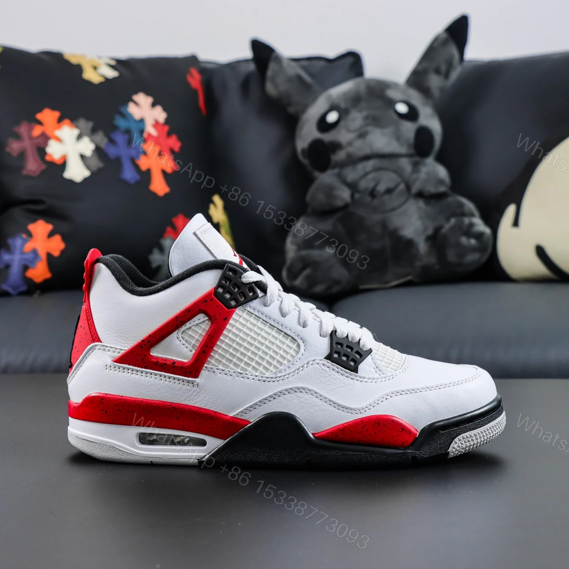 View 2 of Air Jordan 4 Retro Red Cement Reps
