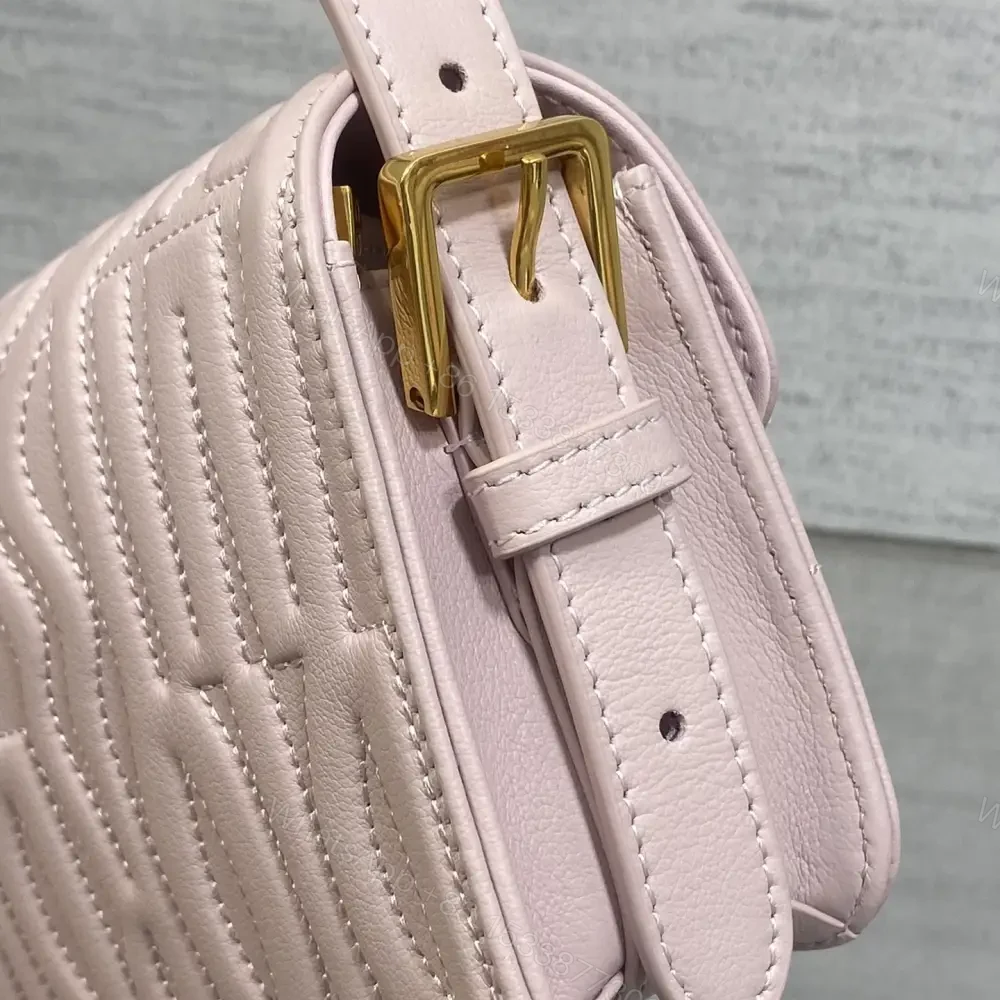 View 6 of 高仿Dior*Miss系列M261M05N衍縫線小牛皮腋下包粉色免檢版