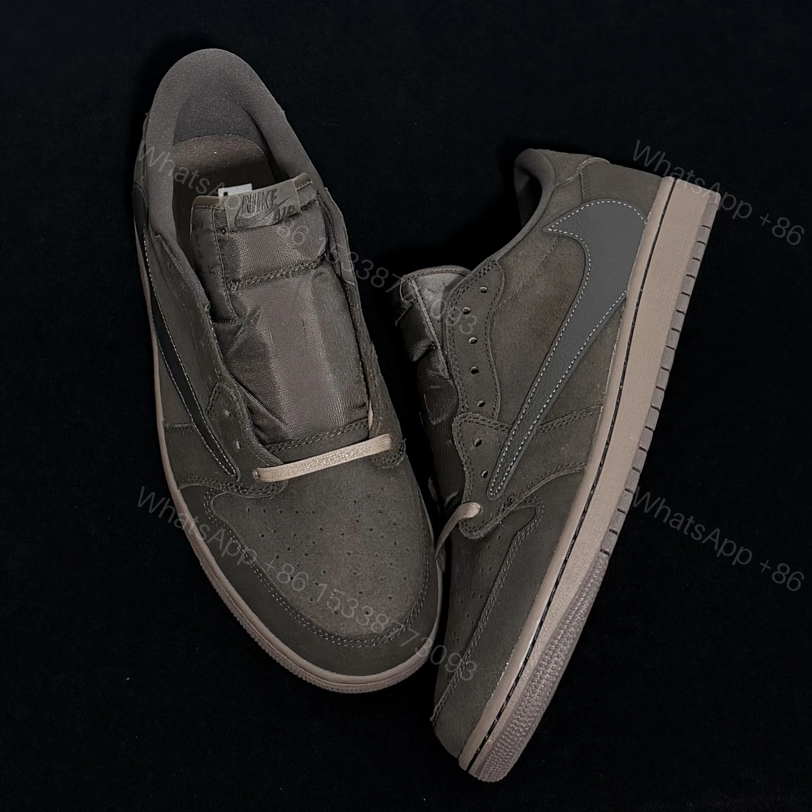 View 7 of Travis Scott x Air Jordan 1 Low Og Velvet Brown Reps