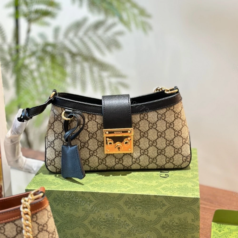View 2 of Gucci Padlock Small Shoulder Bag Black 25Cm 811705 KHNKG 9769