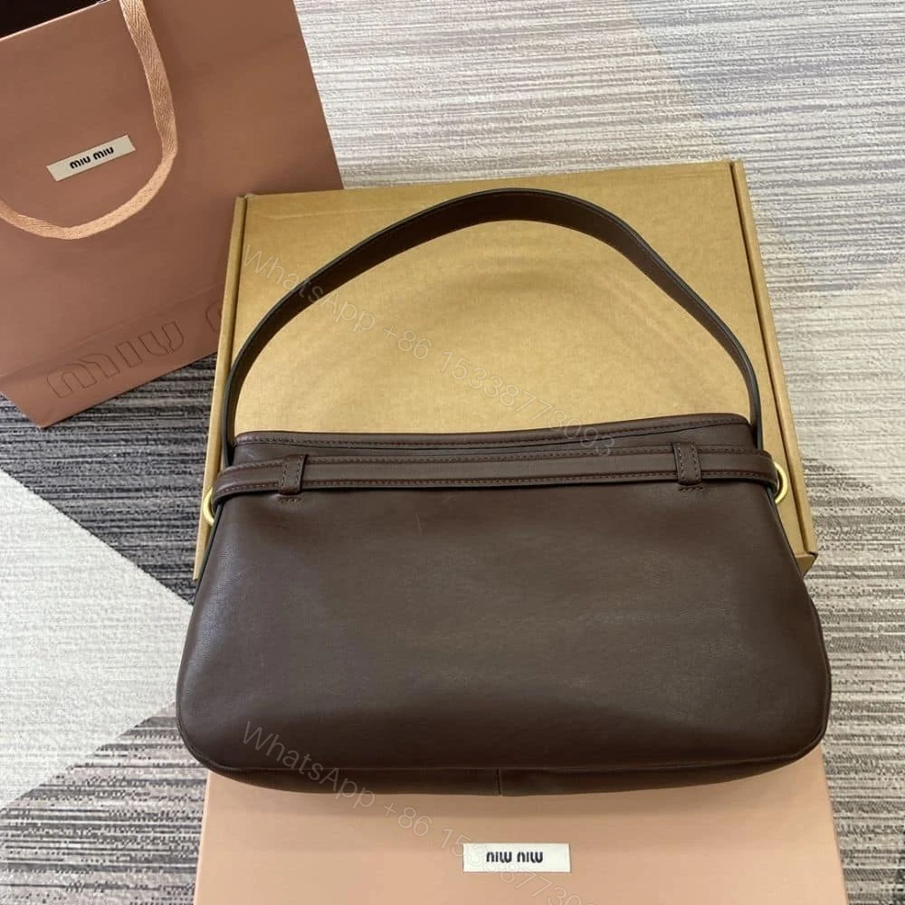 View 3 of MIUMIU AVENTURE NAPPA BAG BRIARWOOD