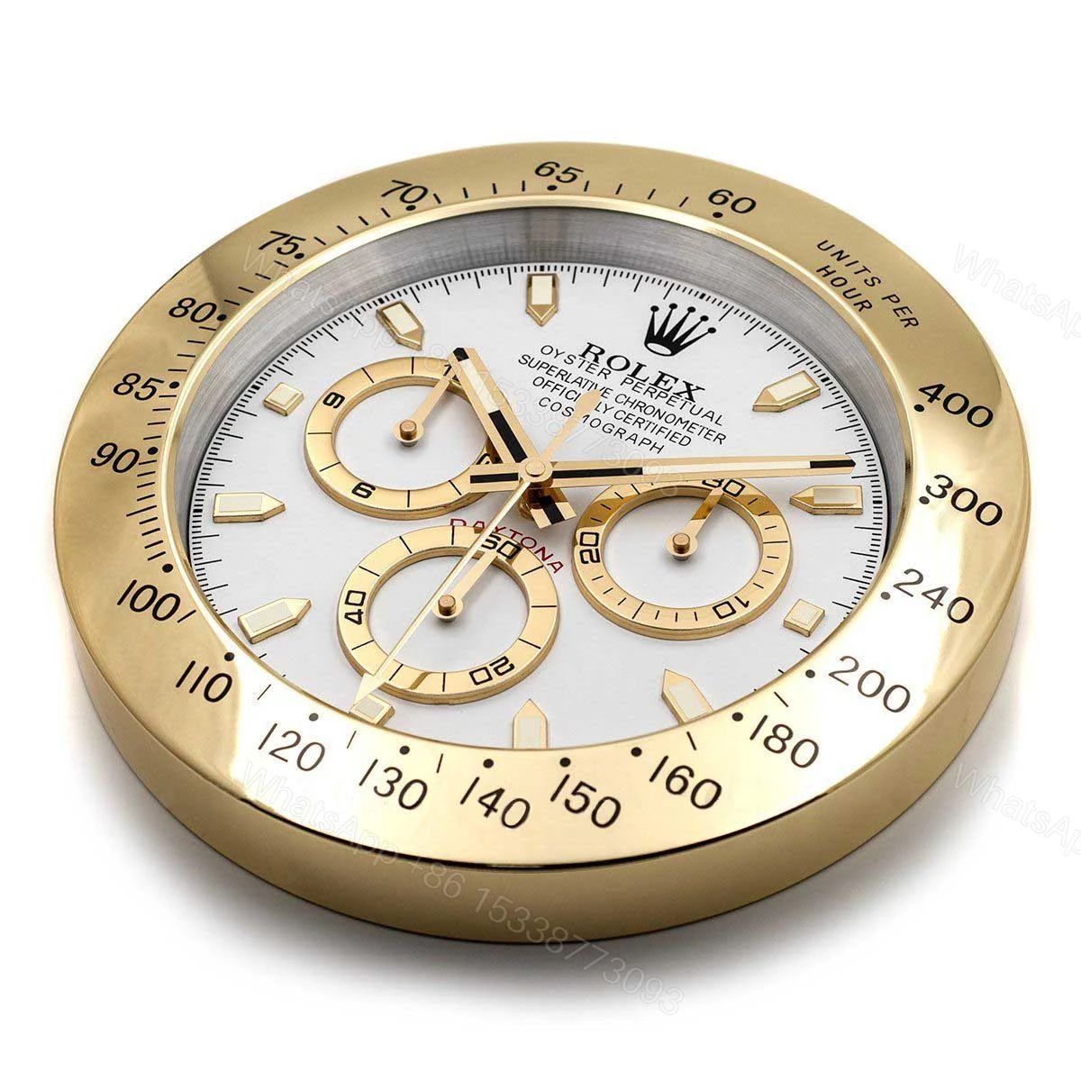 View 2 of ROLEX WALL CLOCK – DAYTONA GOLD/WHITE DIAL