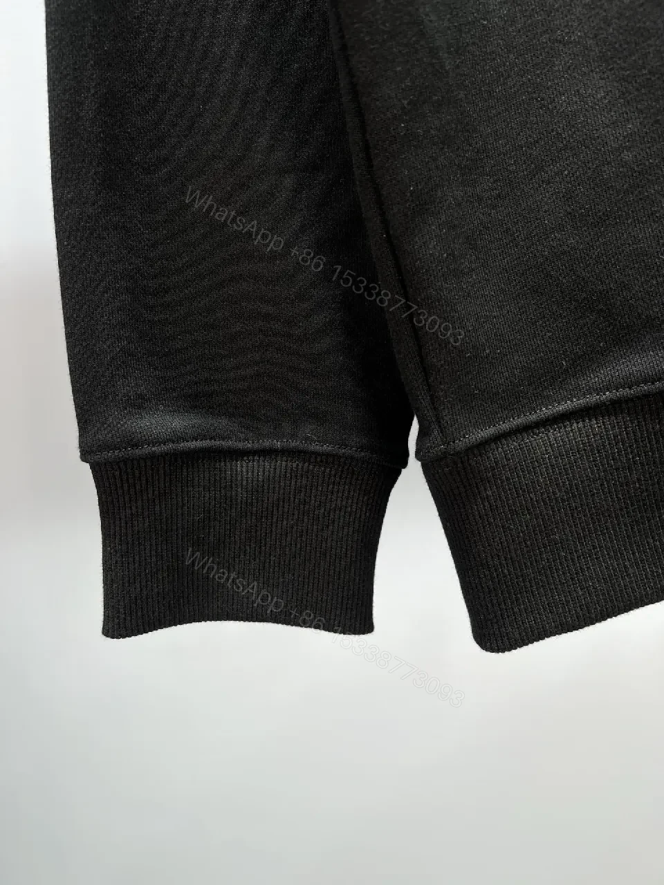 View 6 of Bold Black Sweatshirt - Premium Fleece Crewneck, Graphic Logo, Everyday Luxe