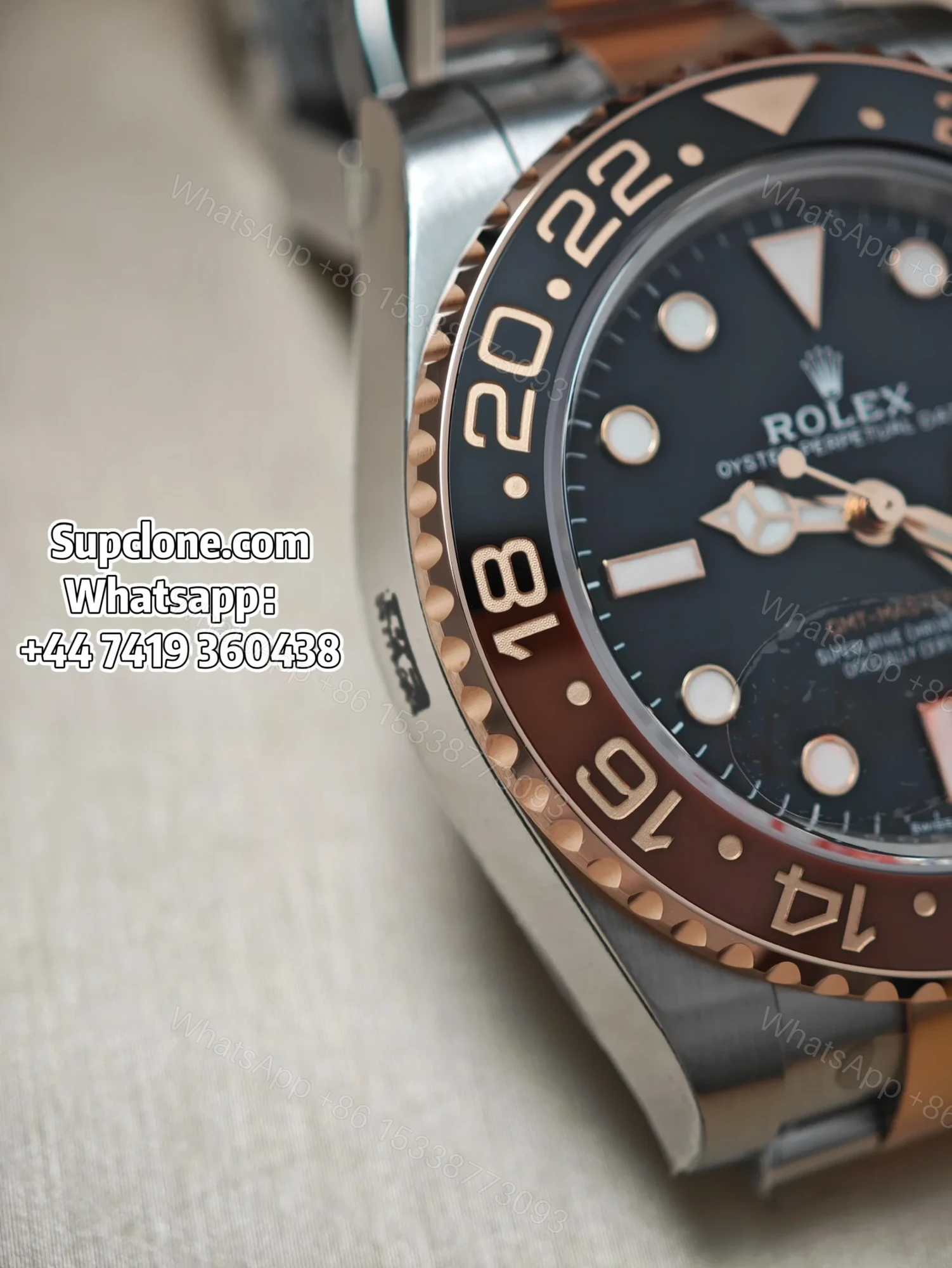 View 5 of Rolex Super Clone Watches 1:1 Root Beer GMT-Master II 126711CHNR 3285 Movement Weighted