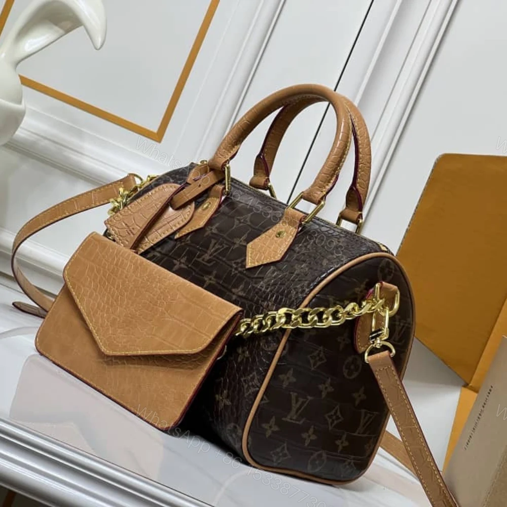 View 5 of Louis Vuitton Speedy Satchel Bag Monogram Brown 25Cm