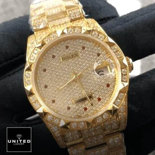 View 5 of Rolex Gold Full Diamond Replica