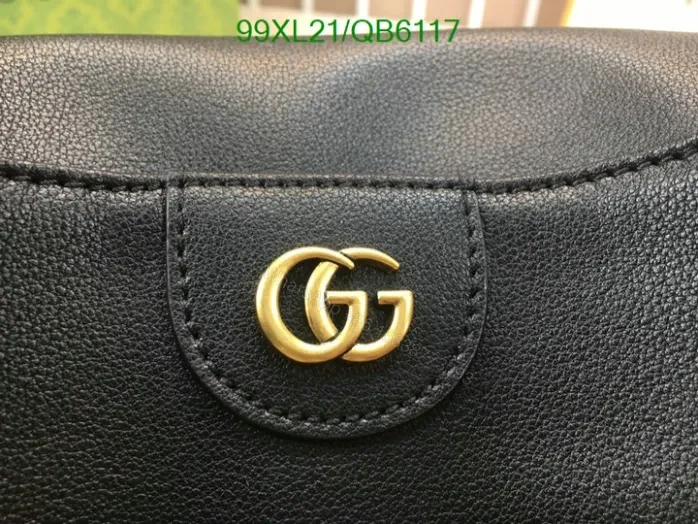 View 4 of Gucci Imitation Diana Medium Black Leather Handbag QB61177 – Designer AAAA Purse