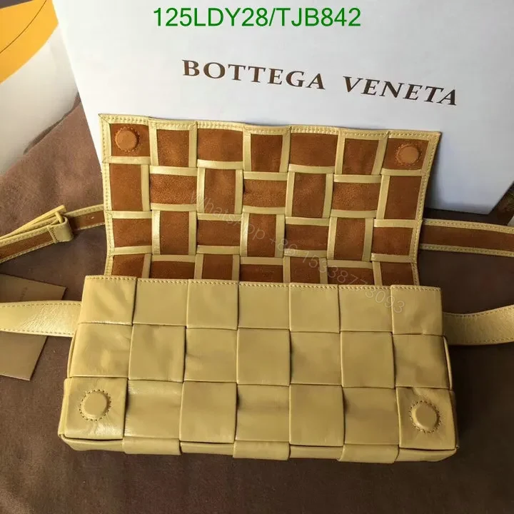 View 7 of Bottega Veneta Yellow Intrecciato Stretch Cassette Bag in Buttercup FF2028