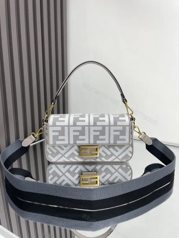 Gray Monogram Mini Bag: Luxe Pattern, Gold Hardware, Crossbody — view 1