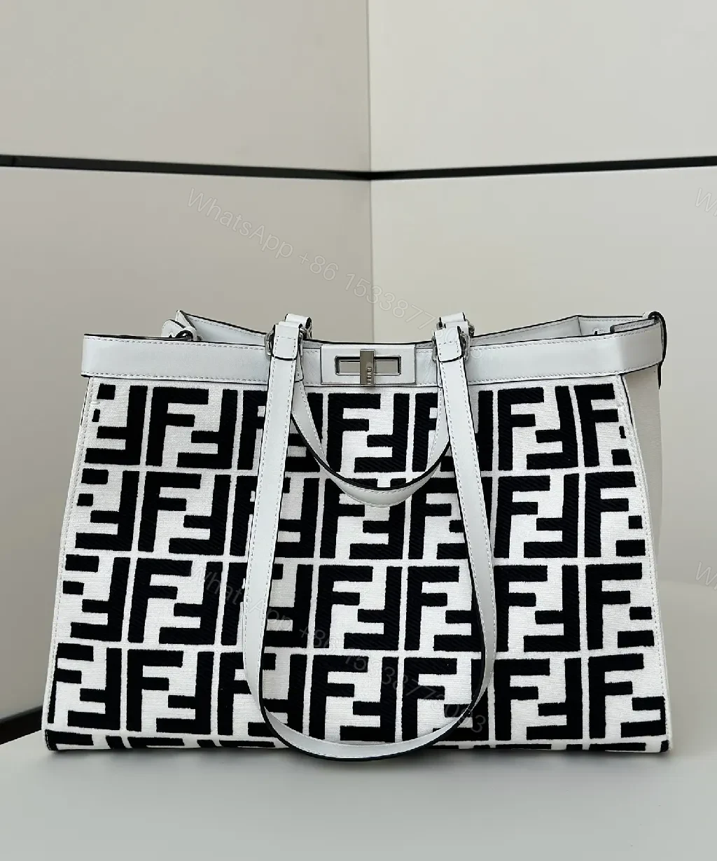 Monochrome Leather-Trim Tote: Structured, All-Day Statement — view 1