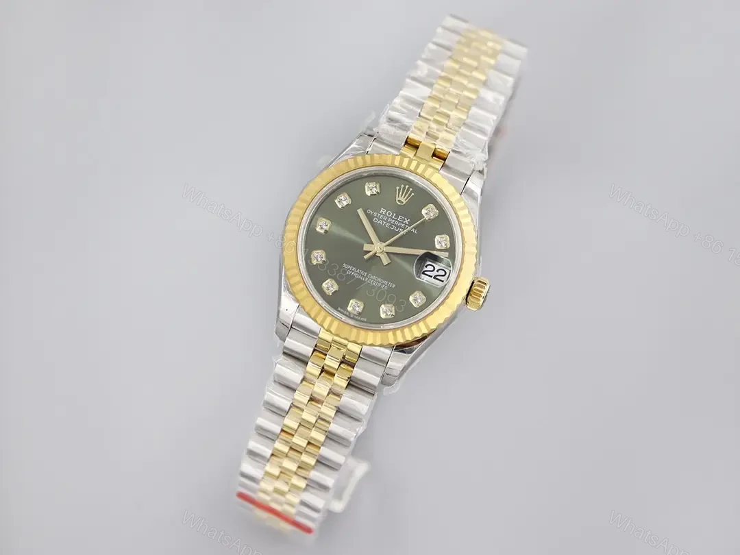 View 3 of Rolex Datejust 31 Stainless Steel Yellow Gold Fluted Olive – Diamond Jubilee 278273-0030