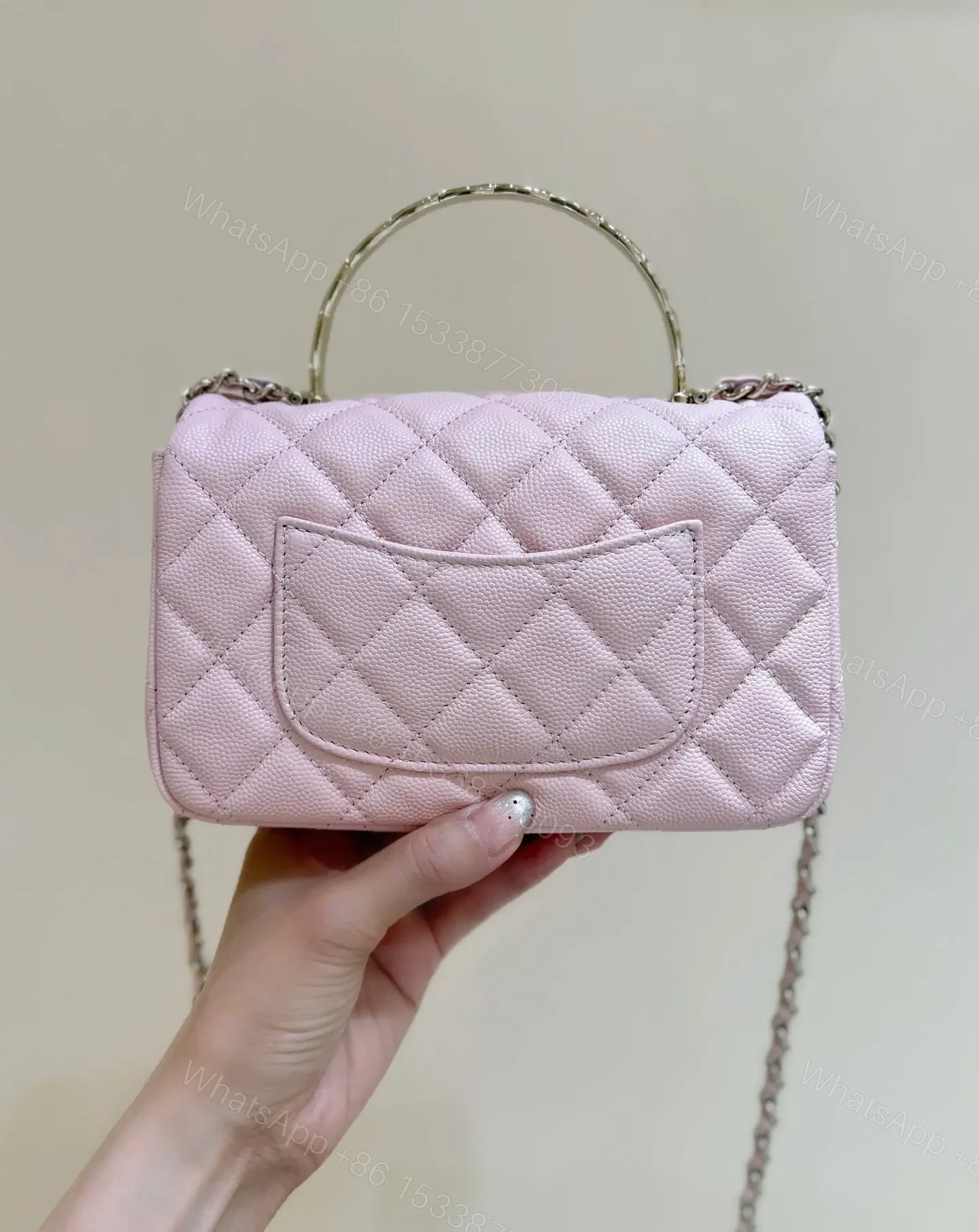 View 2 of CHANEL 25S COCO CRUSH HANDLE 18 IN PINK GOLD HARDWARE