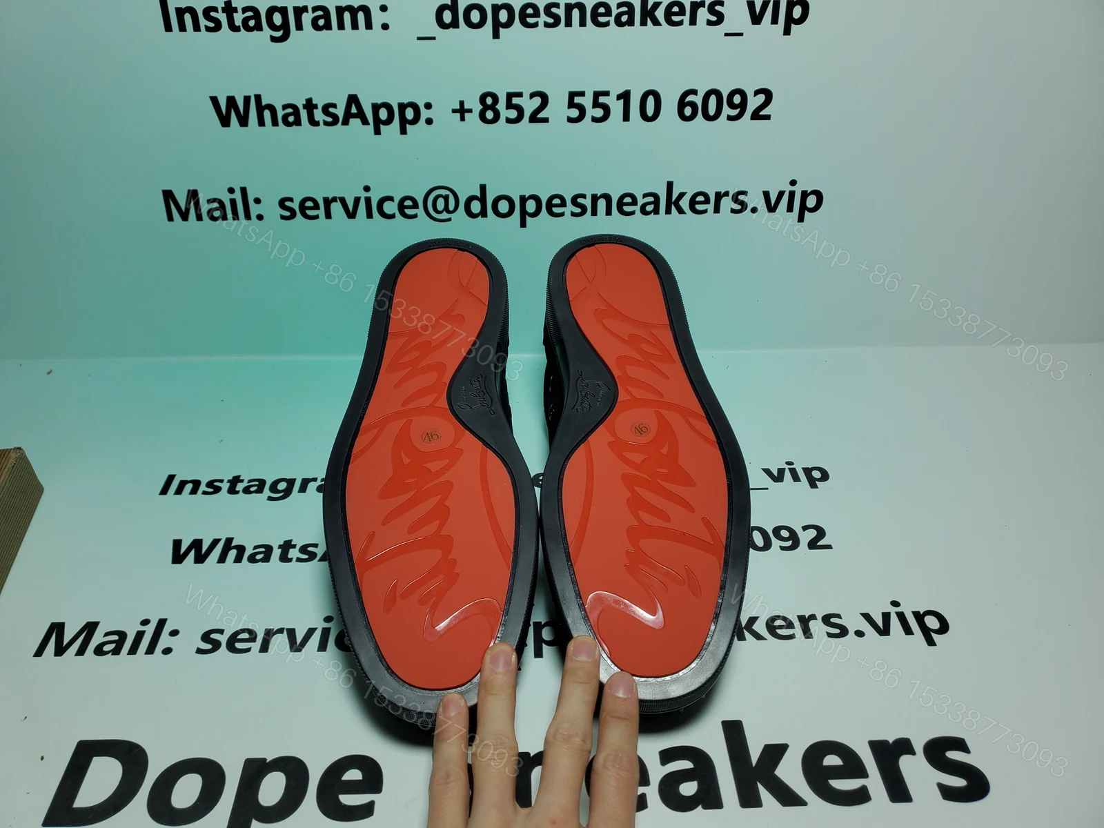 View 5 of Christian Louboutin Louis Junior Spikes Flat Black 1130573CM53