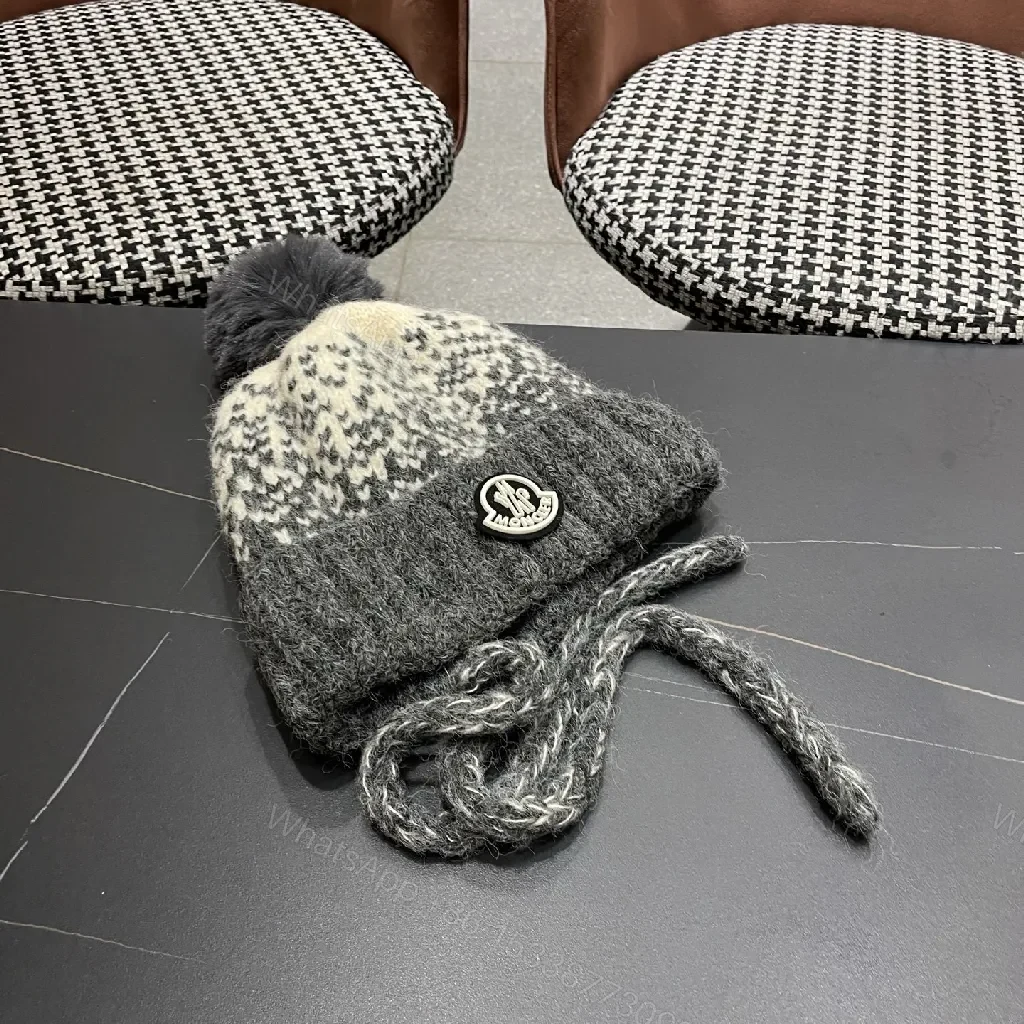 View 11 of Cozy Knit Beanie with Marled Texture & Pom-Pom Detail