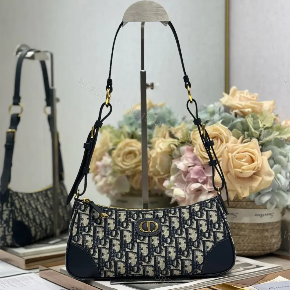 高仿Dior*Montaigne系列S239M928藍色印花單肩包Mini免檢版 — view 1