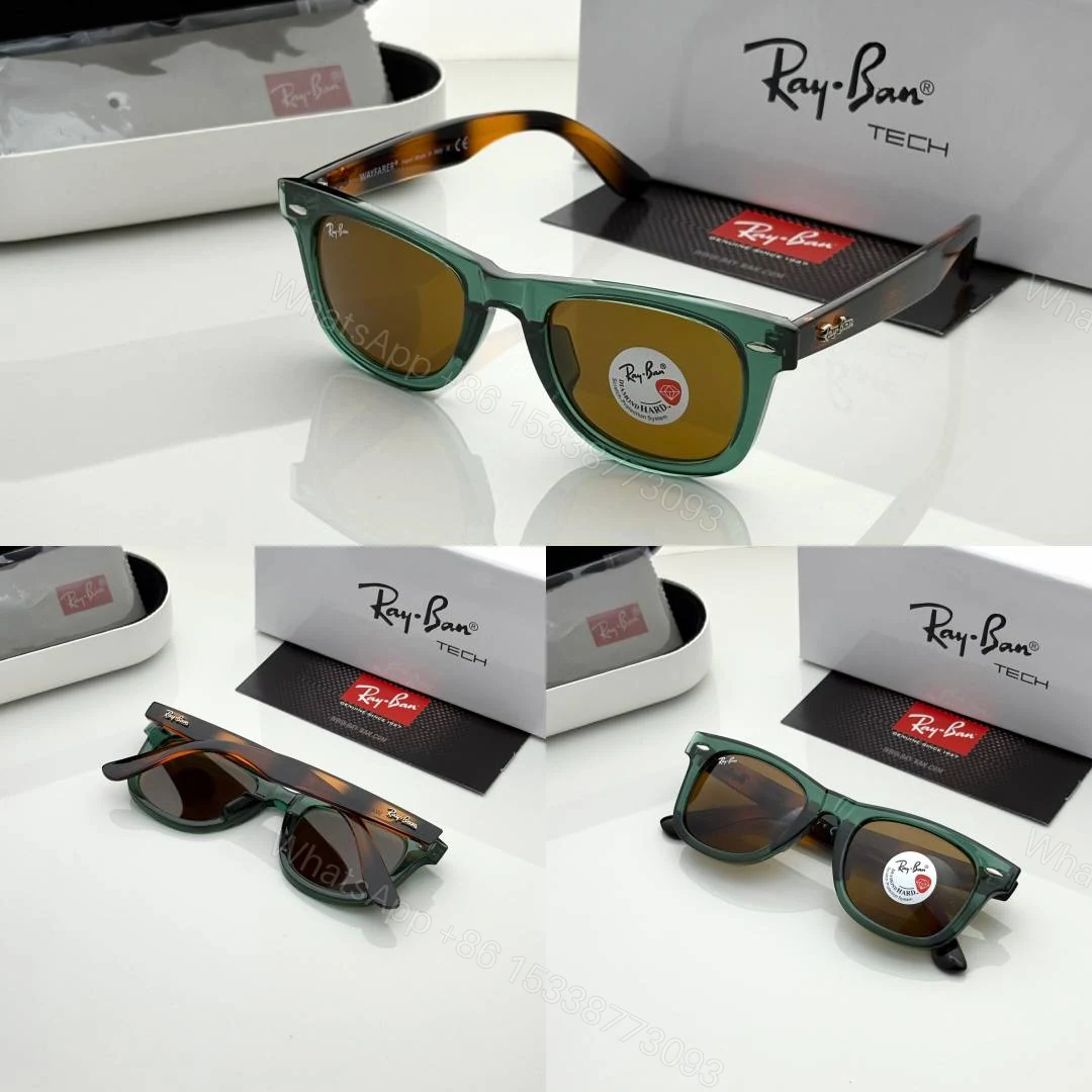 View 2 of First Copy RayBan 2140 Tiger Green Brown Sunglasses