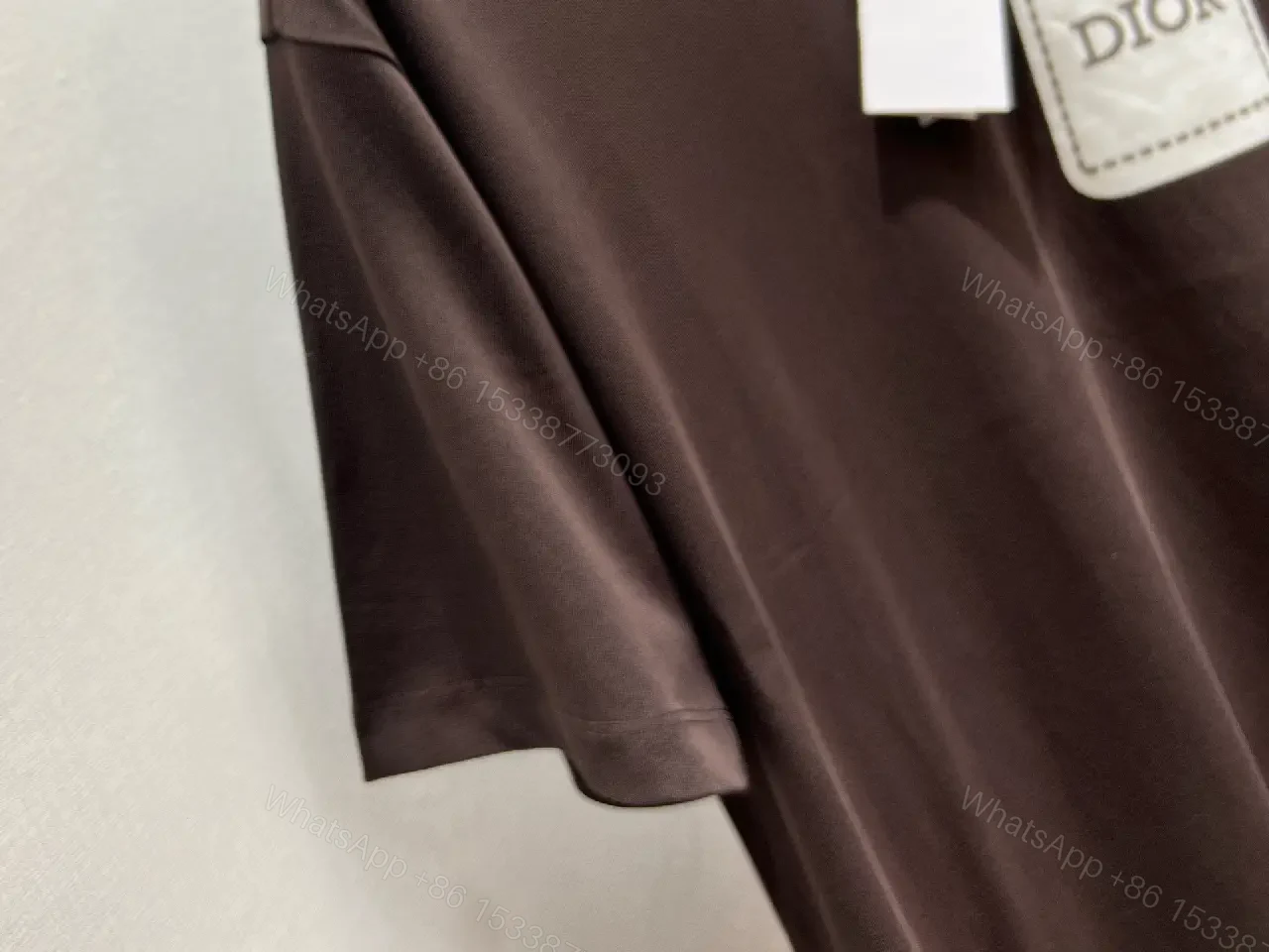 View 8 of Minimalist White Tee with Dior Pocket: Subtle Luxury T-Shirt