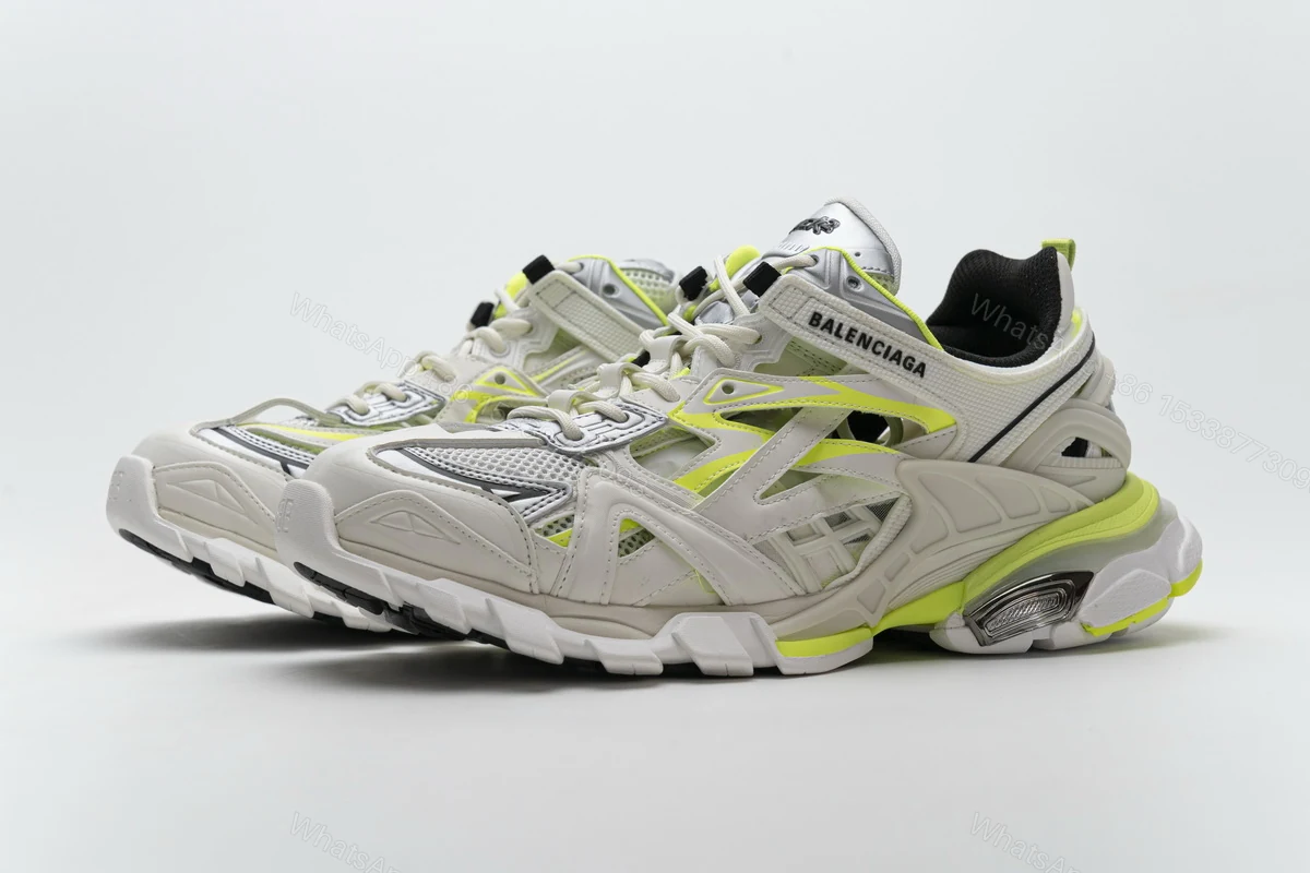 View 5 of Balenciaga Track 2 Sneaker White Fluo Yellow 568515 W2ON3 9073