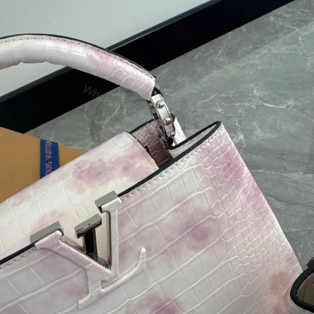 View 5 of Louis Vuitton Capucines BB Bag Pink And White 27Cm