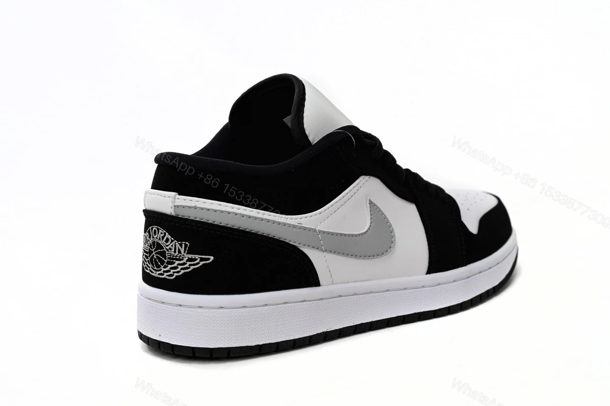View 11 of Air Jordan 1 Low Black and White Gray 552780-018