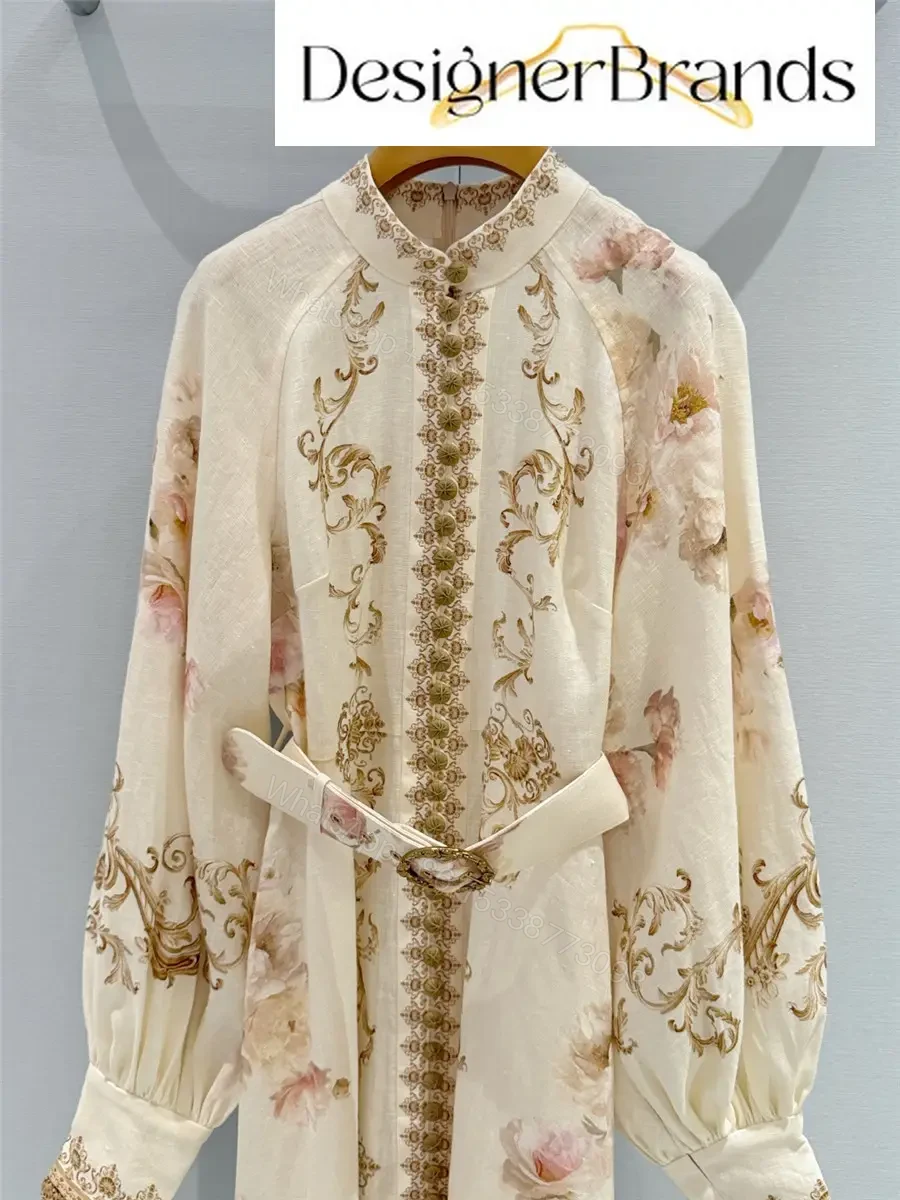 View 2 of Zimmermann Hypnotic Buttoned Midi Dress
