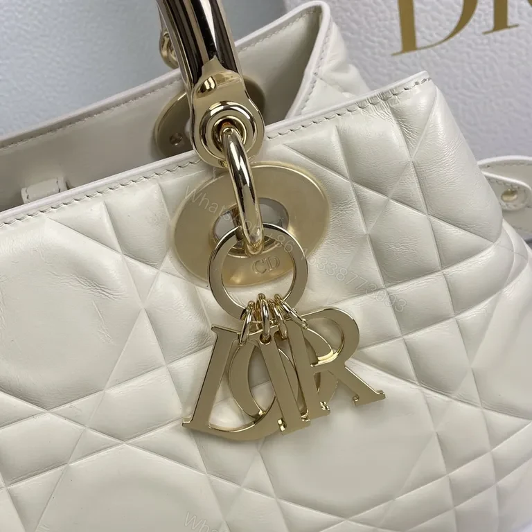View 2 of Chic Quilted Everyday Luxury Handbag with Dior Charms