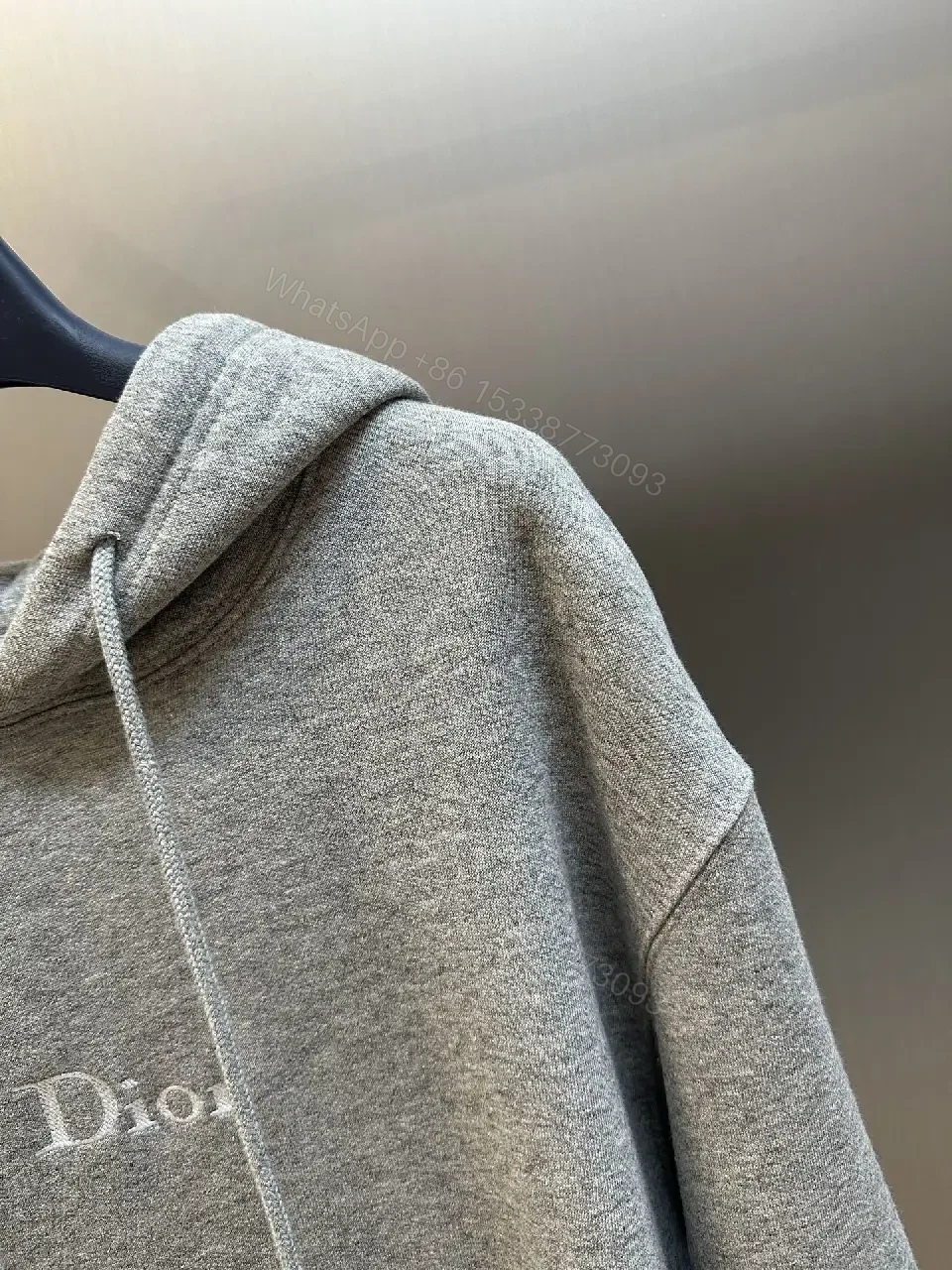 View 2 of Grey Premium Knit Hoodie: Luxe Everyday Comfort