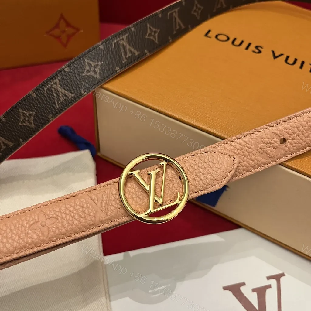 View 5 of Minimalist Black Pebbled Leather Belt with Gold Emblem