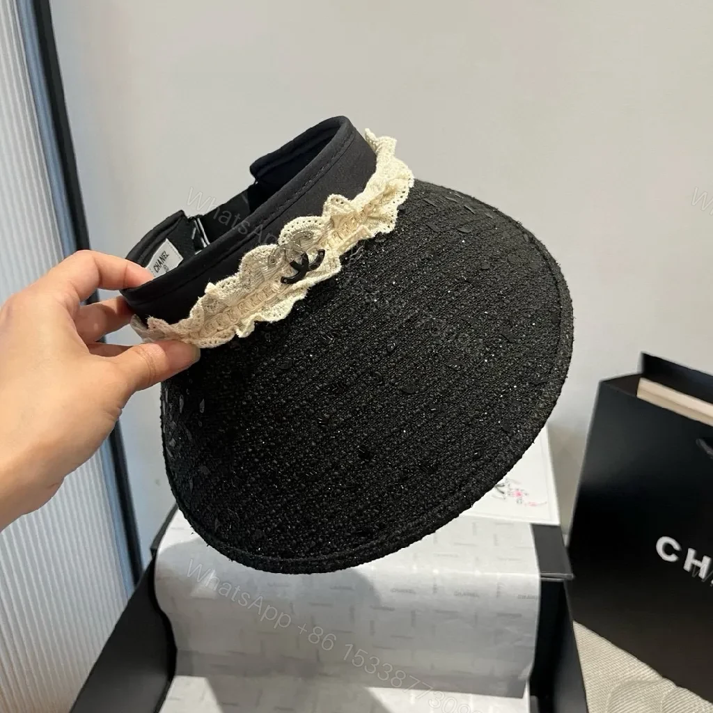View 5 of Chic Black Knit Cloche with Lace Collar - Luxe Accessory