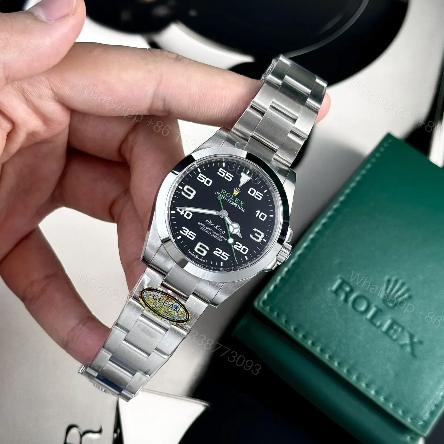 View 3 of Replica Rolex Air-King Black Dial 116900