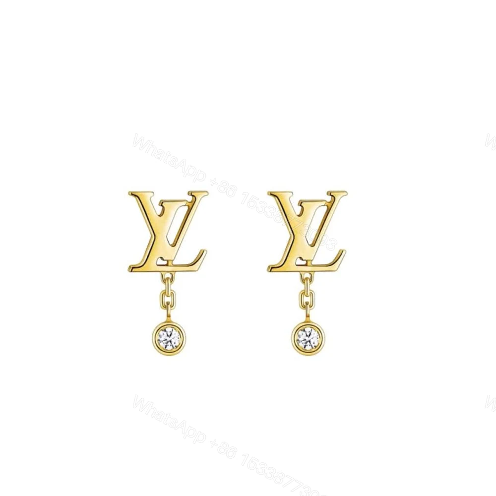 Louis Vuitton Gold And Diamond Earrings Q96495 — view 1