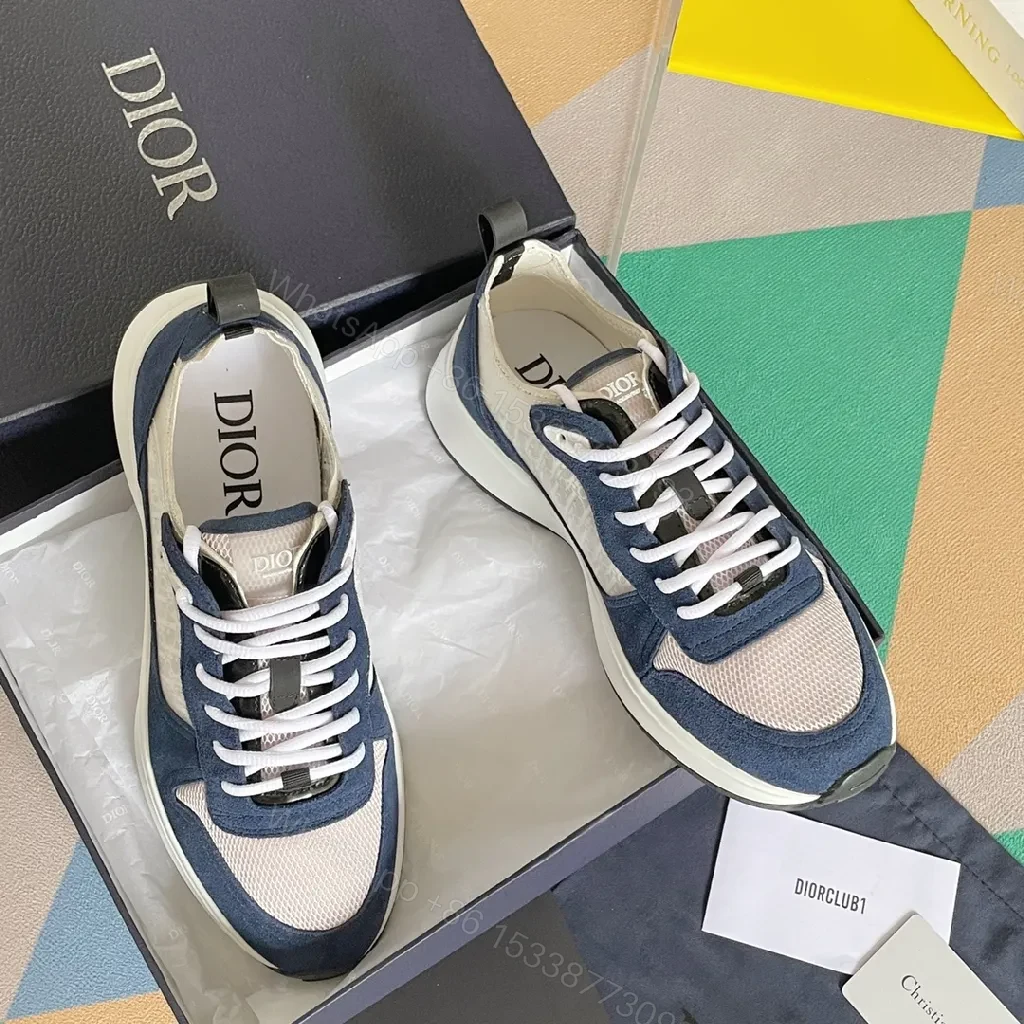 View 8 of Navy Suede-Mesh Hybrid Sneakers with Luxe Comfort