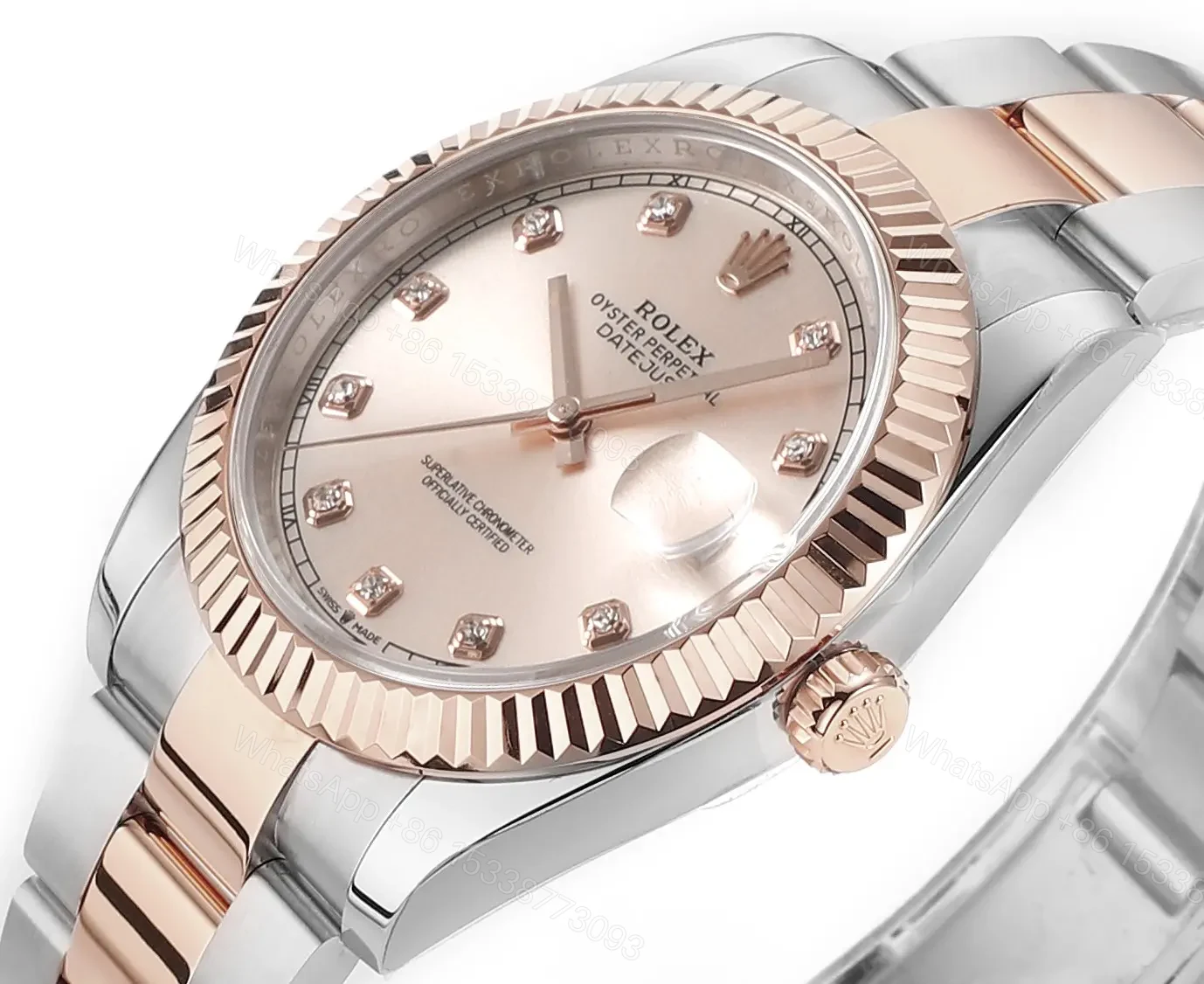 View 4 of DJ Factory Clean Factory DDF Classic Rose Gold Datejust Watch