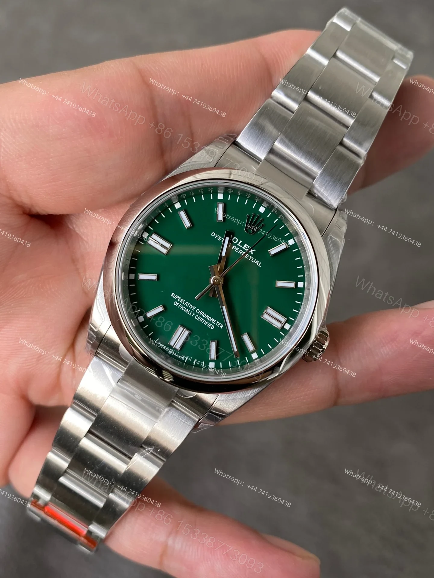 View 5 of Rolex Super Clone Oyster Perpetual M126000-0005 Green Dial 36MM 3230 Movement