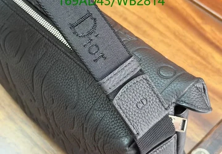 View 7 of Dior Lookalike Jett Zipped Messenger Bag In Black