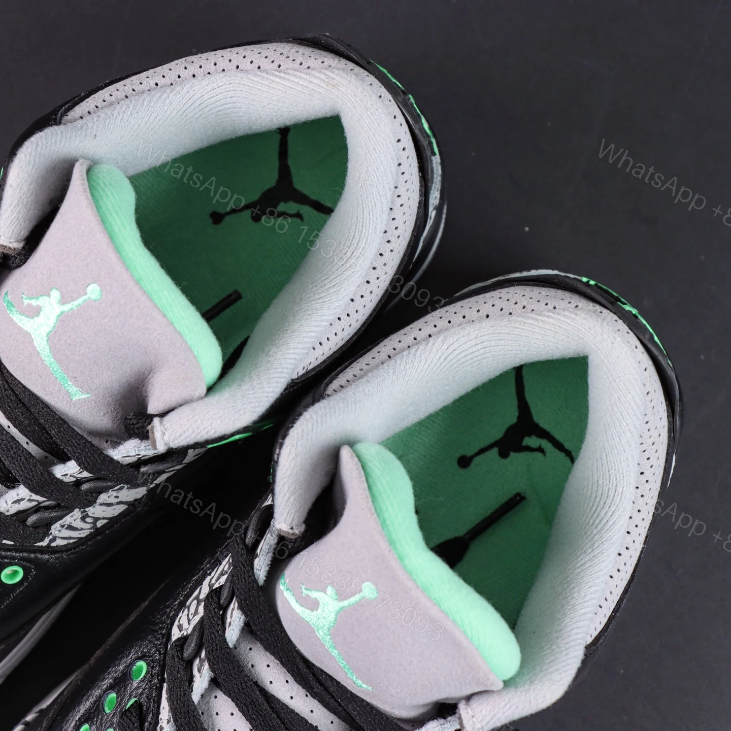 View 4 of Air Jordan 3 Retro Green Glow Replica