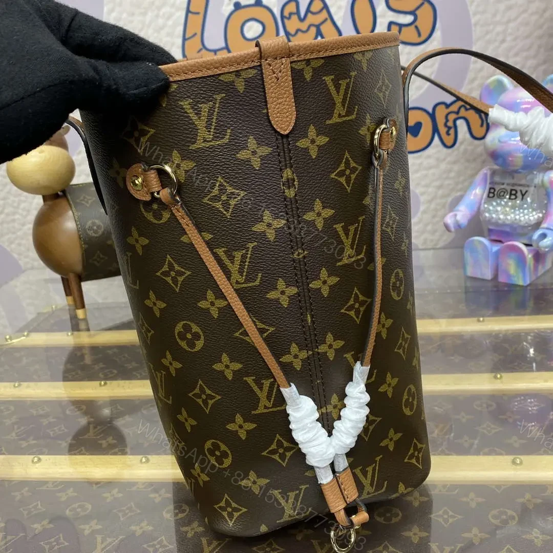 View 2 of LV M12061 Louis Vuitton Reversible Neverfull Inside Out MM Handbag Brown