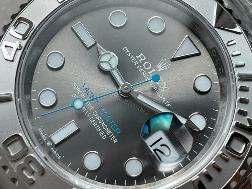 View 8 of VSF FACTORY 1:1 Rolex Yacht-Master 40mm 116622 904L SS Grey Dial Dots on SS Bracelet VS3135