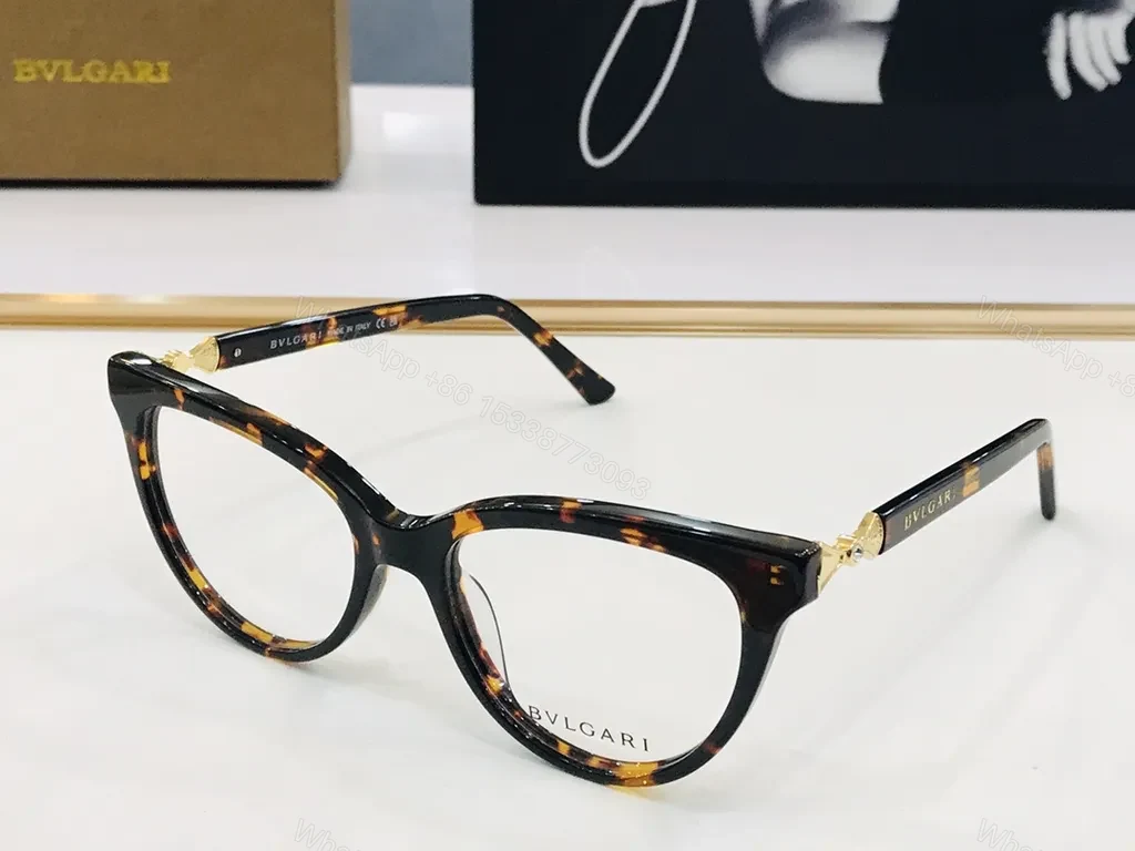 View 7 of Bold BVLGARI Cat-Eye Eyewear: Two-Tone Luxury Frames