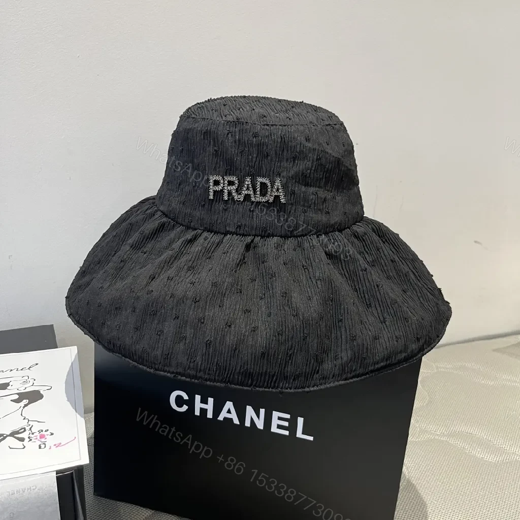 View 10 of Textured Black Crystal-Embellished Bucket Hat