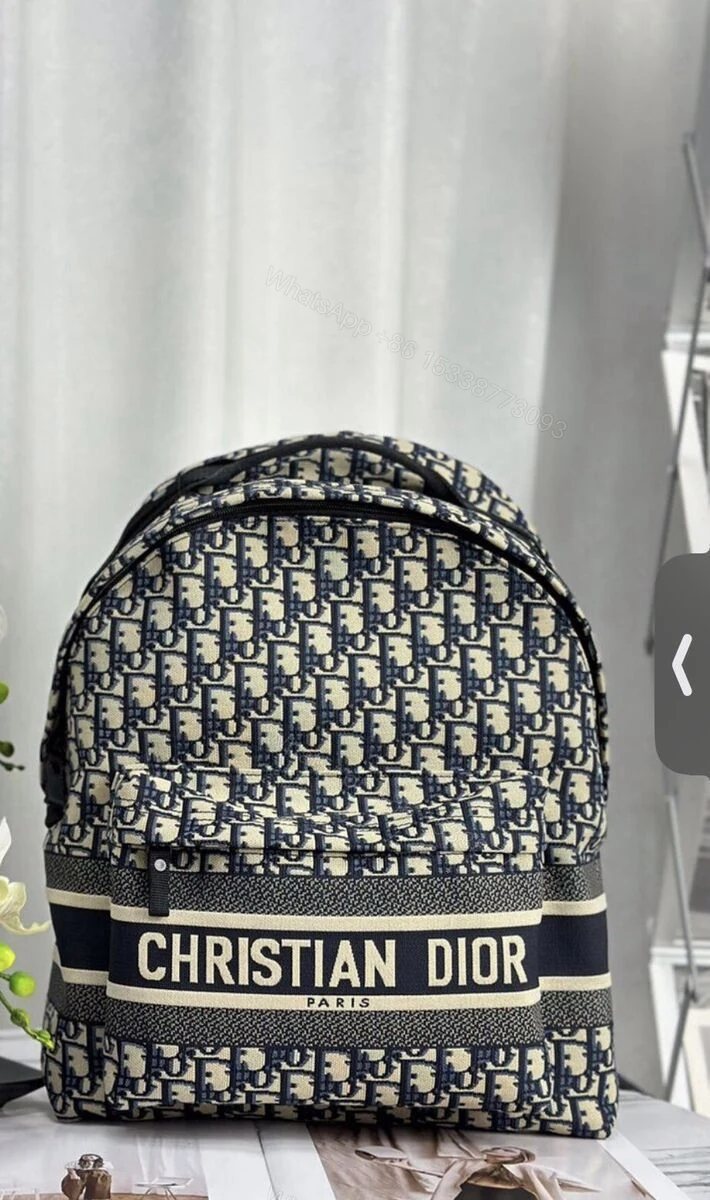 View 6 of First Copy Dior Oblique Blue Backpack