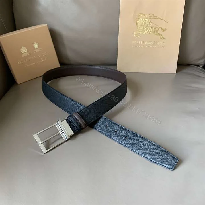 View 6 of BURBERRY GRAINY REVERSIBLE LEATHER BELT – B30