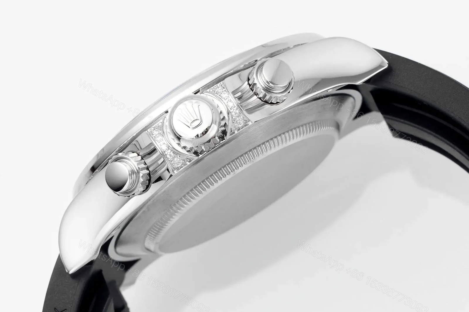 View 7 of Elegant ice blue diamon plica 40MM Rubber Strap Edition ROLEX-DAYTONA-ICE-DIA-RUB-40