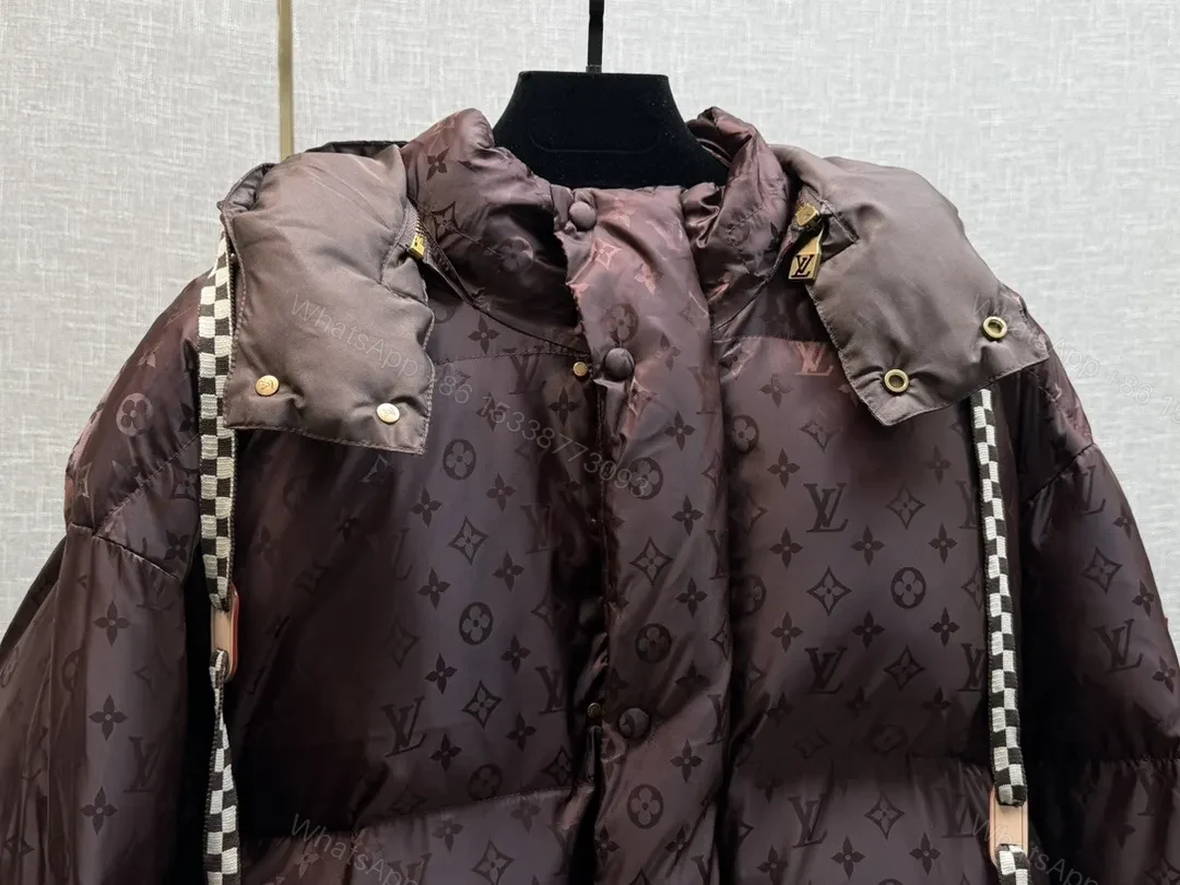 View 4 of Maroon Monogram Puffer: Distinctive Pattern, Practical Luxury