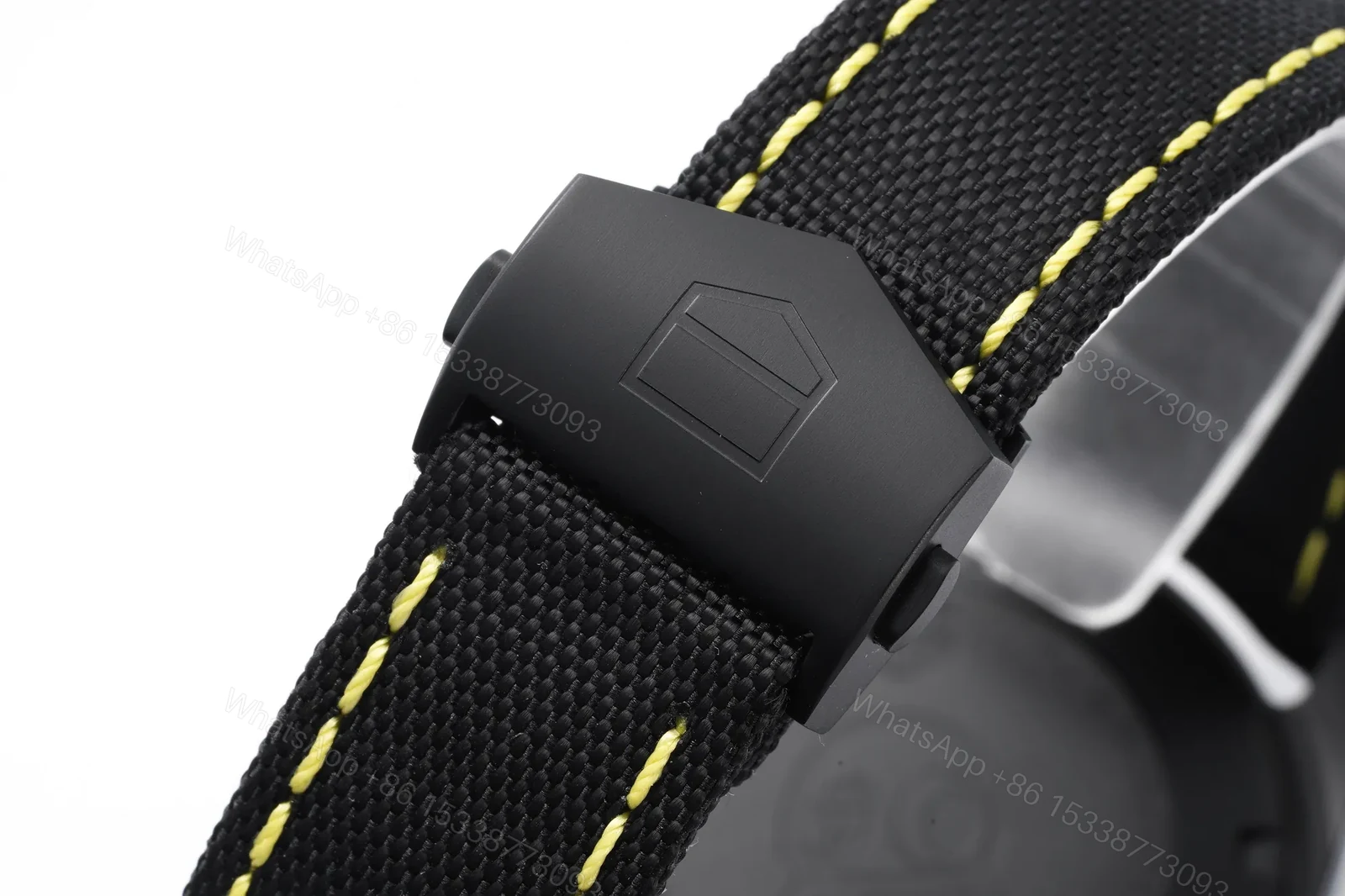View 9 of V6 Factory TAG Heuer Aquaracer Black Dial Yellow Stitching Fabric Strap Watch – Super Night Glow, 100m Water Resistant, SW200 Movement
