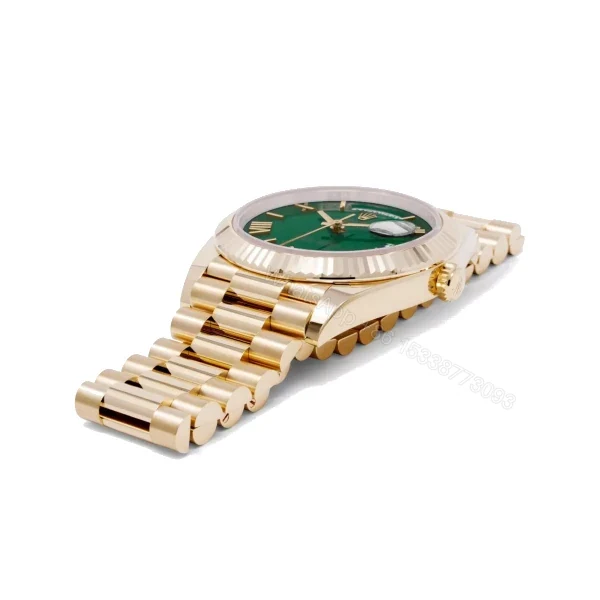 View 2 of Rolex Day-Date 40 228238 Super Clone : 40mm Yellow Gold Green Roman Numeral Dial